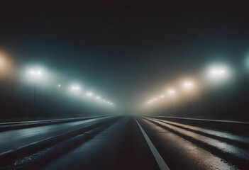 Obraz premium Minimalistic background/backdrop. Highway at night