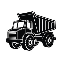 Truck silhouette vector isolated on white background