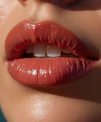Fototapeta premium Primer plano labios mujer