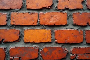 Close Up of Rustic Brick Wall with Mortar