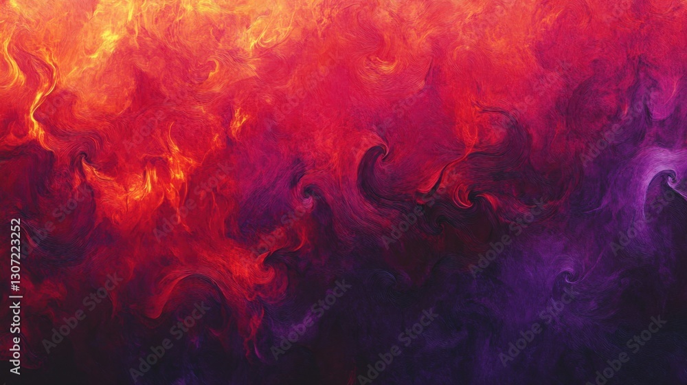 Poster fiery border with red and purple flames creating a dynamic and intense visual effect. suitable for b