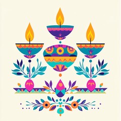 Diwali festival celebration india graphic design colorful environment artistic viewpoint joyful concept