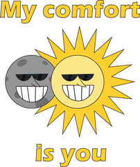  Funy sun and moon in glasses