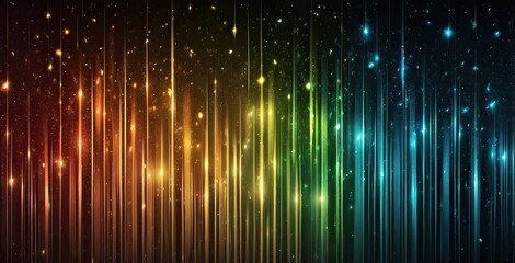 Colorful light beams create a vibrant spectrum against a dark background in a mesmerizing display of illumination, created by ai generated