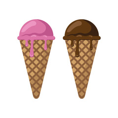 Ice cream illustration vector design