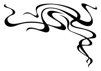 Corner in art nouveau style. Decorative curl element.