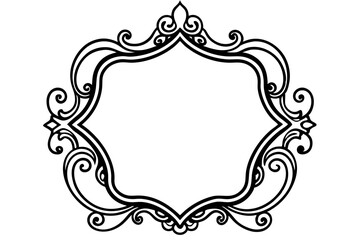 Luxurious Gold Baroque Frame Vector for Royal-Themed Designs

