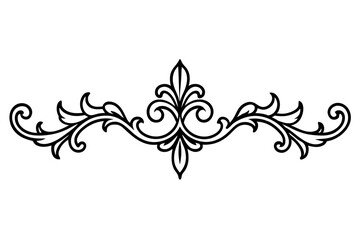 Gold Ornamental Baroque Element – Elegant Vector for Wedding and Luxury Design

