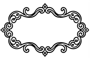 "Intricate Baroque Border Vector for Artistic and Decorative Paper Designs"

