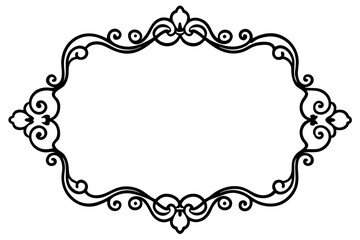 "Intricate Baroque Border Vector for Artistic and Decorative Paper Designs"

