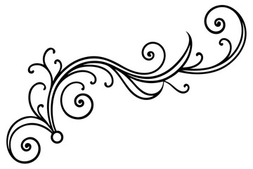 Intricate Baroque Swirl Vector Design for Elegant Decorative Projects


