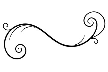 Obraz premium Intricate Baroque Swirl Vector Design for Elegant Decorative Projects