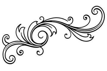 Intricate Baroque Swirl Vector Design for Elegant Decorative Projects


