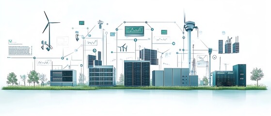 Obraz premium Modern tech infrastructure diagram showcasing backup system for disaster recovery