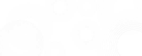 White abstract minimalist background with circle lines and dot pattern.eps 10