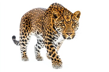 Obraz premium leopard isolated on white background