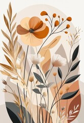 A captivating blend of abstract and bohemian styles for your decor.