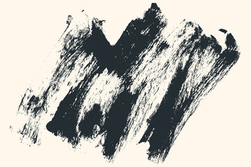 Black Textured Dry Brush Stroke for Creative Design. Artistic dirty paint brush stroke, bold brush stroke smear silhouette