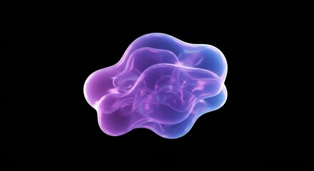 Translucent Jellyfish-Like Shape with Soft Glow