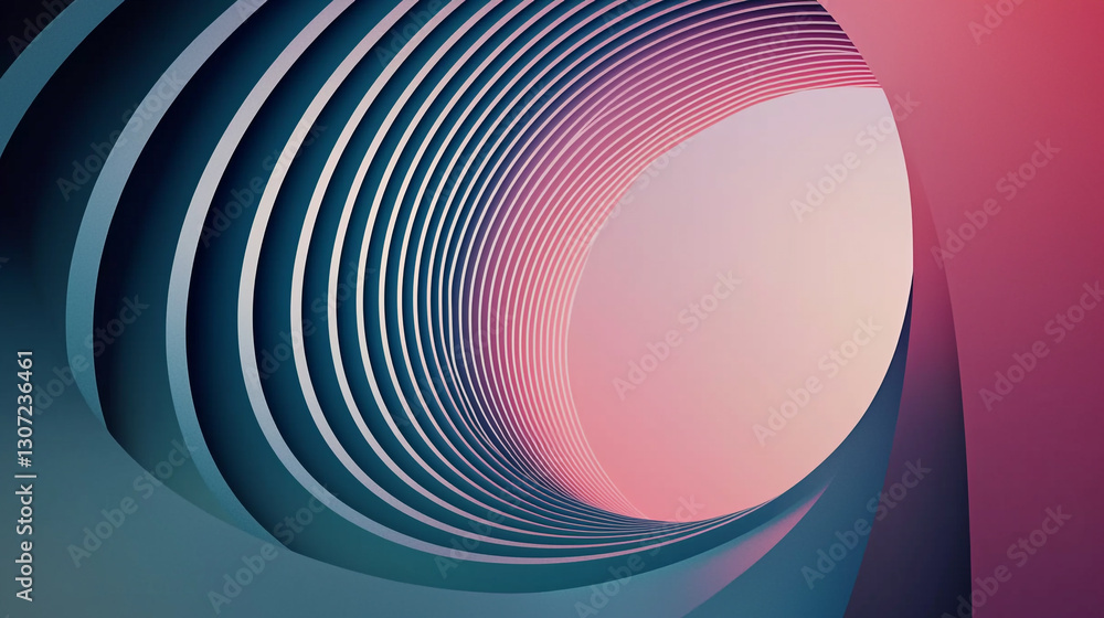 Poster abstract teal pink swirling circular design background image 3d art wave curve lines style color