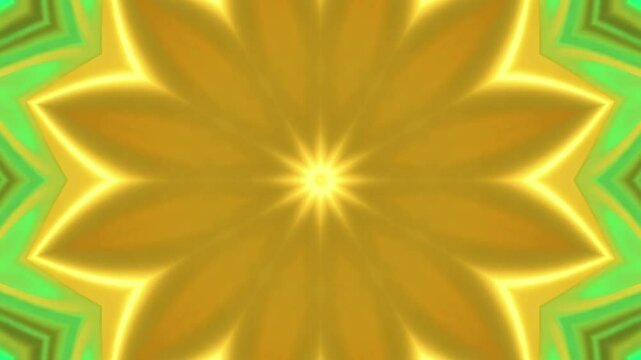 yellow neon green mandala kaleidoscope background
