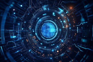 Obraz premium Exploring digital landscapes futuristic concepts in technology virtual space graphic art