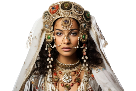 Libyan culture necklace portrait jewelry.