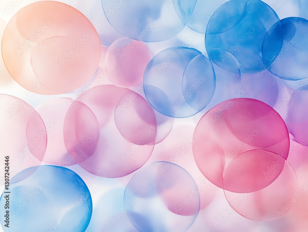 Poster bubble texture wallpaper in soft pastel colors, simple and minimal design, elegant round shapes, pea