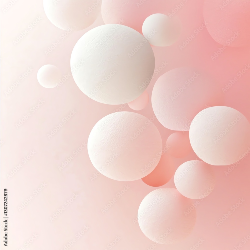 Poster clean and simple bubble texture wallpaper, soft and subtle round shapes, pastel background, minimali