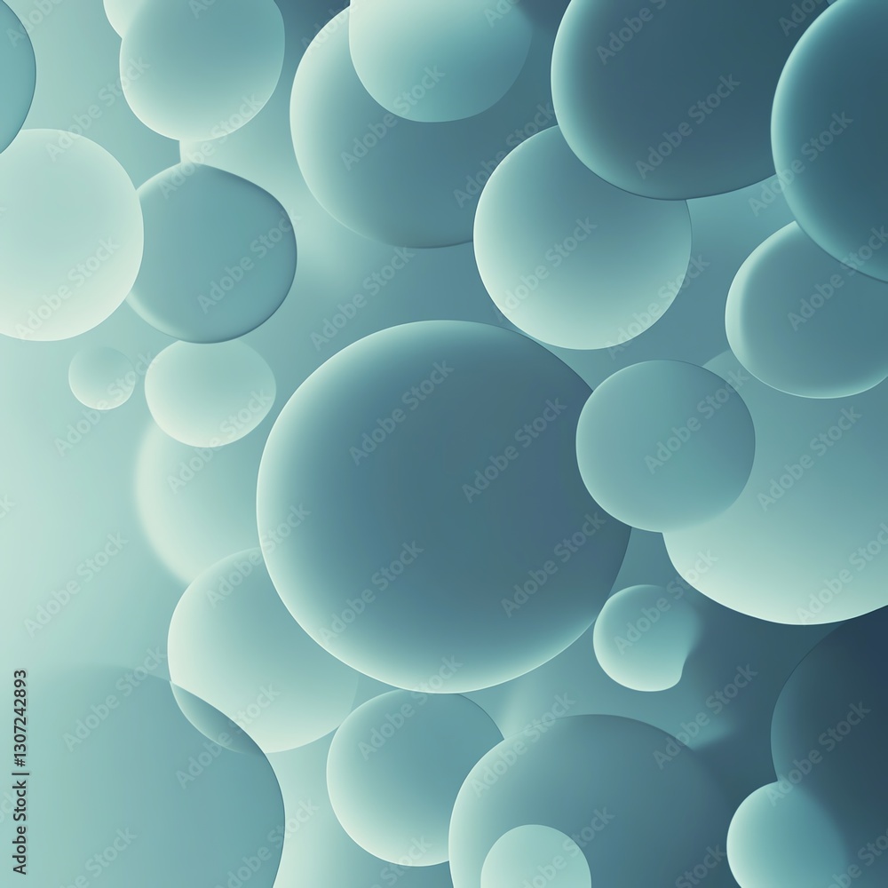 Poster clean and simple bubble texture wallpaper, soft and subtle round shapes, pastel background, minimali