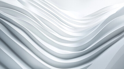 Abstract white architectural waves modern design background image 3d art grey curve lines light style