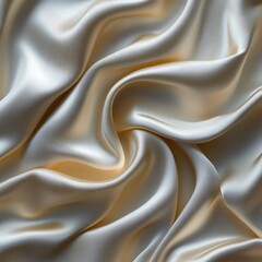 Obraz premium Elegant Draped Cream Silk Fabric Texture