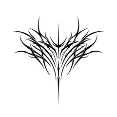 abstract aesthetic monochrome tribal tattoo