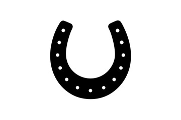 Horseshoe Silhouette Vector – Lucky Western Icon Illustration

