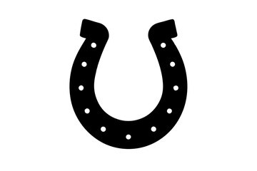 Horseshoe Silhouette Vector – Lucky Western Icon Illustration

