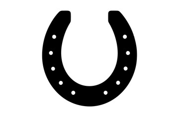 Horseshoe Silhouette Vector – Lucky Western Icon Illustration

