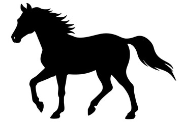 Horse Silhouette Vector – Elegant Equine Graphic Illustration

