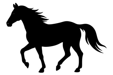 Horse Silhouette Vector – Elegant Equine Graphic Illustration

