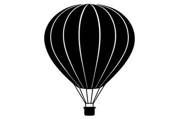 Hot Air Balloon Silhouette – Vector Travel and Adventure Icon

