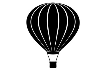 Hot Air Balloon Silhouette – Vector Travel and Adventure Icon

