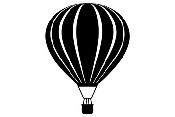 Hot Air Balloon Silhouette – Vector Travel and Adventure Icon

