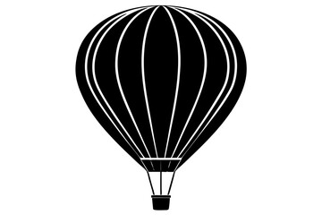 Hot Air Balloon Silhouette – Vector Travel and Adventure Icon

