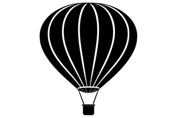 Hot Air Balloon Silhouette – Vector Travel and Adventure Icon


