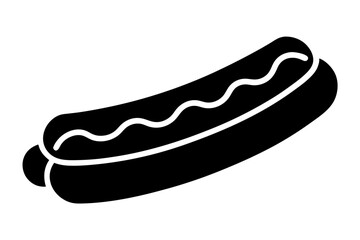 Tasty Hot Dog Icon – Flat Vector Fast Food Illustration

