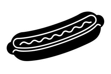 Tasty Hot Dog Icon – Flat Vector Fast Food Illustration

