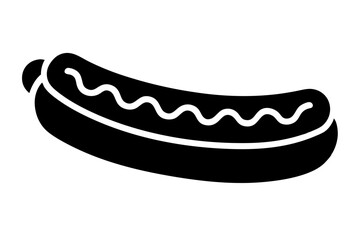 Tasty Hot Dog Icon – Flat Vector Fast Food Illustration

