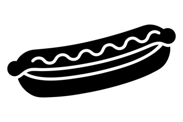 Tasty Hot Dog Icon – Flat Vector Fast Food Illustration

