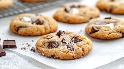 Rustic Homemade Chocolate Chip Cookies with Crispy Edges and Savory Appeal