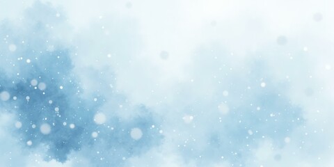 Fototapeta premium Winter watercolor texture, icy blues and silver tones merging softly, frosty and elegant design.