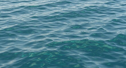 Fototapeta premium Calm turquoise ocean water surface reflecting sunlight with gentle waves